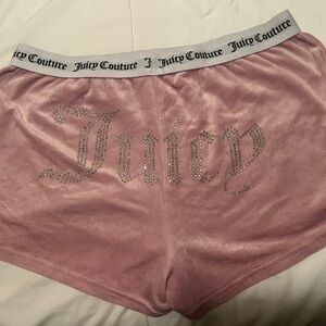 Juicy Couture Pink Velour Shorts